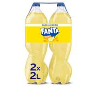 Fanta Limón, Refresco de Limón Elaborado a partir de Zumo, Bajo en Calorías - Pack de 2 Botellas 2L