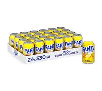 Fanta Limón Zero Azúcares - Refresco de Zumo de Limón- Lata 330 ml
