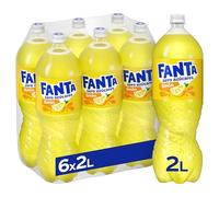 Fanta Limón, Zero Azúcares Añadidos, Pack 6 Botellas de 2L