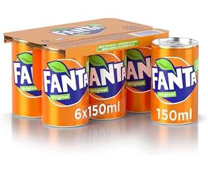 Fanta Mini - Lote de 72 botes de naranja, 150 ml, 100 % naranja italiana