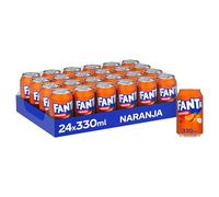 Fanta Naranja, Refresco con 8% de Zumo de Naranja, Bajo en Calorías, Pack 24 Latas 330 ml