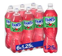Fanta Sandía, Zero Azúcares Añadidos, Pack de 6 Botellas 1,25 L
