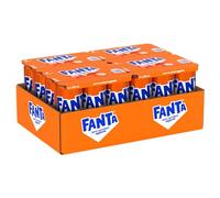 Fanta Zero Azúcares Sabor naranja, con zumo de naranja italiano, sin azúcar añadido y conservante, 100% reciclable, sabor refrescante - 24 latas de 330 ml