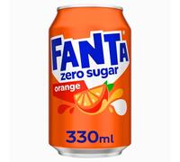 Fanta - Zero - Bebida refrescante de zumo de Naranaja - Lata 33 cl