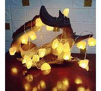 Fantasee Cadena de luces de sal del Himalaya, cristal de sal tallada a mano natural, liberación de iones negativos para dormitorio, sala de estar, oficina, decoración del hogar, yoga, luz nocturna,