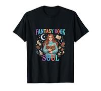 Fantasía Amante de Libros Lectura Mágica Alma Estética Camiseta