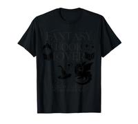 Fantasía amante de los libros dragones y diseño bibliófilo mágico Camiseta