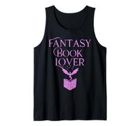 Fantasía amante de los libros dragones y diseño bibliófilo mágico Camiseta sin Mangas