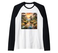 Fantasía Antiguo Puente Camiseta Manga Raglan