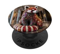 Fantasía Art Deco Panda PopSockets PopGrip Adhesivo