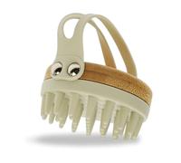 Fantasia Beauty - Cepillo de masaje para cuero cabelludo, de bambú y silicona suave, masajeador de cuero cabelludo para un masaje relajante de la cabeza, diseño ergonómico para todo tipo de cabello