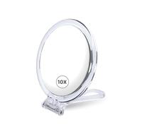 Fantasia Beauty Espejo de Viaje con Aumento de 10 aumentos, Ideal como Espejo de Maquillaje para Viajes, Espejo de Aumento con Marco acrílico y Bolsa de Tela, Maquillaje y Afeitado