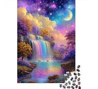 Fantasía Cascada Cielo Rompecabezas 1000 Piezas Coloridos Juego Familiar Adultos Acertijos Regalo Hombre Mujer 52x38cm/1000pcs