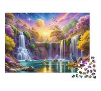 Fantasía Cascada Paisaje Rompecabezas Clásico 1000 Piezas para Adolescentes Y Adultos, Cartón Reciclado, Decoración Interior, Regalo Día De Caja, Reto Mental 52x38cm/1000pcs