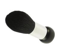Fantasia - cepillo para polvo de cara con la base de apoyo y cerdas naturales, altura: 11 cm Diámetro: 4 cm, negro/plata