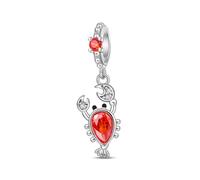 Fantasía Charm de langosta de aguas profundas, Charm de cuentas de plata esterlina 925 auténtica, compatible con con pulsera Pandora