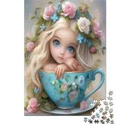 fantasía Chica Taza de té 1000 Piezas Puzzle Niños Regalo Adultos Puzzle Juego Desafiante 70x50cm/1000pcs