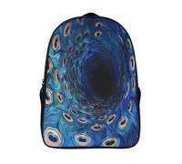 fantasía cósmica mochilas impreso alta capacidad plumas de pavo real informal grande mochila mochilas escolares de impresos en 3d 2 compartimento-16,para hombre y mujer safari de senderismo