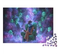 Fantasía Cósmica Pensador en Sillón Puzzle de 1000 Piezas Papel para Adultos Rostros Fantasma Puzzle para Toda la Familia Regalo Relajante 38x26cm/1000pcs