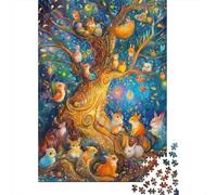 Fantasía de Árbol Mágico Puzzles para Adultos: Sendero de Bosque Otoñal Colorido 1000 Piezas para Mujeres, Regalos para Hombres 70x50cm/1000 Piezas