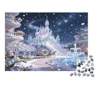 Fantasía de Castillo de Invierno Puzzles 1000 Piezas Papel Reciclado para Adultos Puzzle para Adultos Imposible difícil desafiante Excelente Idea de Regalo para Hombres y Mujeres 52x38cm/1000pcs