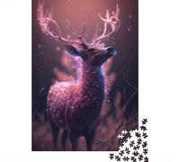 Fantasía de Ciervos mágicos 1000 Piezas Papel Ecológico Rompecabezas Clásicos Amantes De La Familia Descompresión Juego Regalos Paquete De Valor 38x26cm/1000pcs