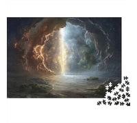 Fantasía de Portal Cósmico Robusto Rompecabezas de 1000 Piezas para Adultos Portal Cósmico sobre Paisaje Premium Robusto Vibrante Desafiante Alivio del Estrés Juego 52x38cm/1000pcs