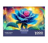 Fantasía de Rosa arcoíris Puzzle Classici Da 1000 Pezzi Rosa Azul Brillante Gioco Educativo Puzzle Decorativo Domestico Cartone 100% Riciclato Puzzle Famiglia & Adulti 70x50cm/1000pcs