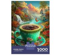 Fantasía de Taza de café 1000 Piezas Puzzle Clásico Paquete De Puzzle, Cartón Extra Grueso - Favorito De Coleccionistas, Relajación, Regalo Genial para Viajes O Fiestas 70x50cm/1000pcs