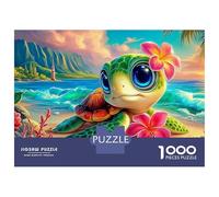 Fantasía de Tortugas Marinas Jigsaw Tortuga Marina Tropical Puzzle Mil Piezas Papel Resistente - para Entusiastas Ocio Desafiante Mejora Concentración 38x26cm/1000pcs