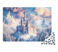 Fantasía del Castillo nevado Puzzle 1000p para Personas Mayores Regalo De Cumplea?os para Enmarcar Mejor Valorados Actividad para Fiestas Cartón 38x26cm/1000pcs