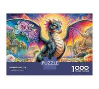 Fantasía del Dragón Puzzle De 1000 Piezas De Alta Definición Colorido DIY Juego De Habilidad Formación De Equipos para Adultos Y Niños A Partir De 14 Años 38x26cm/1000pcs