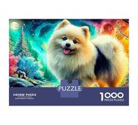 Fantasia del Pomerania Jigsaw Arte Vibrante con Pomerania Puzzle Mil Piezas Papel para Entusiastas - Resistente A Doblar Ocio Premium Mejora Concentración 38x26cm/1000pcs