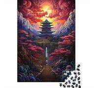 Fantasía del Templo Oriental 1000 Piezas Stock De Cartas Premium Rompecabezas Premium Fans De Adolescentes 12-18 Años Difícil Desafío Decoración De Paredes 70x50cm/1000pcs