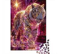 Fantasía del Tigre Dorado Paquete De 1000 Piezas Papel Ecológico Personas Que Aman Entrenamiento Cerebral Fácil Limpiar Noche Juegos Familia 52x38cm/1000pcs