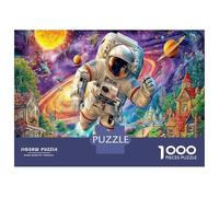 Fantasia di Villaggio Canale Vivace Cartone Astronauta e Cosmo Puzzle da Incastrare Premium per Anziani Allenamento Cerebrale 38x26cm/1000 Pezzi