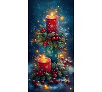 FantasíA Diamond Painting Flor Diamond Painting Adultos Punto de Cruz Kit Completo DIY Pintura de Diamante Bordado Manualidades Niños 10 Años Embroidery Kit, para Decoracion Navidad 50x100cm J - 224