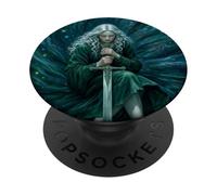 Fantasía Espada Maiden Gráfico Etéreo Arte Gótico PopSockets PopGrip Adhesivo