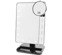 Fantasia - Espejo de maquillaje con iluminación LED (34 cm), color negro