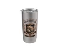 Fantasía Fútbol Domingo Bootleggers Whisky Etiqueta Estilo Vaso térmico de acero inoxidable de doble pared
