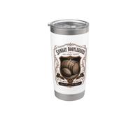 Fantasía Fútbol Domingo Bootleggers Whisky Etiqueta Estilo Vaso térmico de acero inoxidable de doble pared