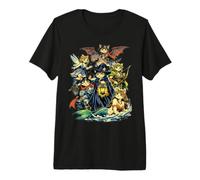 Fantasía Gatos Magos Hada Medieval RPG Gamer Cat Lover Camiseta Premium