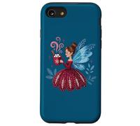 Fantasía Hada de Invierno con Vestido Rojo y Alas Carcasa para iPhone SE (2020) / 7/8