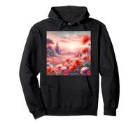 Fantasía Hermosas Amapolas Rosa Sudadera con Capucha