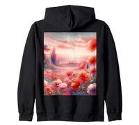 Fantasía Hermosas Amapolas Rosa Sudadera con Capucha