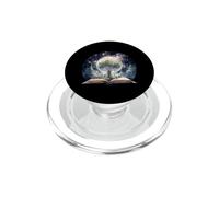 Fantasía Libro Árbol Luna Estrellas Cielo Noctur PopSockets PopGrip para MagSafe