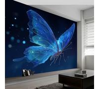 Fantasía Murales De Papel Pintado 250 x 175 cm, Fotomurales Pared Tejido No Tejido Animal Mariposas Alas Rayas Decorativos Murales póster para Dormitorio Salón TV Pared
