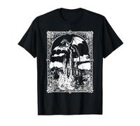 Fantasía Oscura Vintage gótico Castillo dragón Mito Guay Camiseta