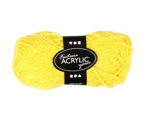 Fantasia - Ovillo acrílico (80 m, 50 g), color amarillo