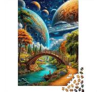 Fantasía Planeta Paisaje Rompecabezas 1000 Piezas Adultos Papel Ilustrados Regalo Hombre Mujer Acertijos Familiar 52x38cm/1000pcs